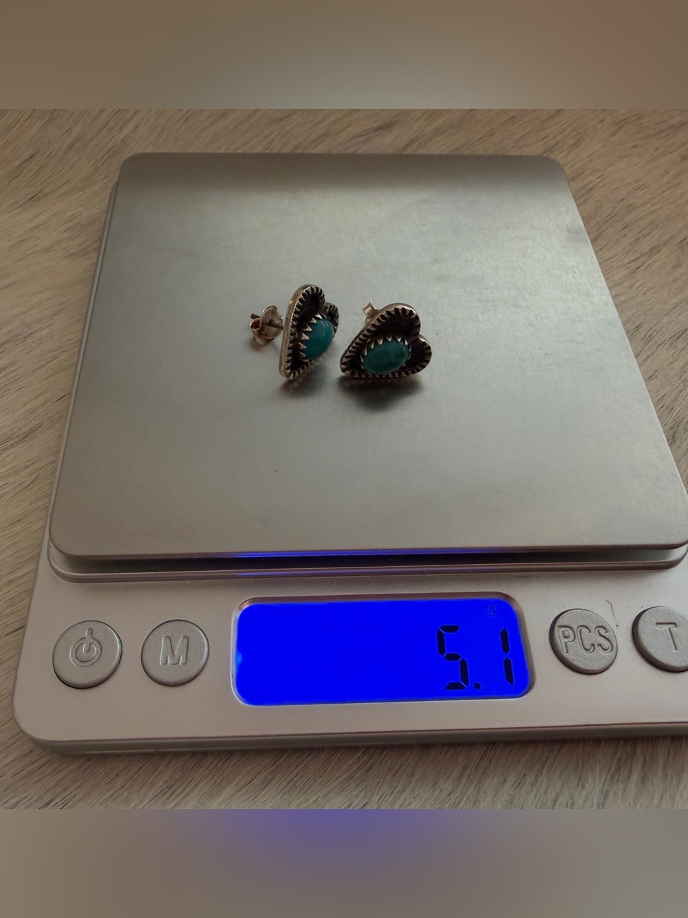 ❤️ Shadow Box Kingman Turquoise Deep Robins Egg Blue Heart Sterling 925 Earrings - Picture 9 of 11